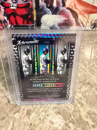 Derek Curiel 2026 Leaf Electrum Achromatic Flash Auto 2-Card Lot