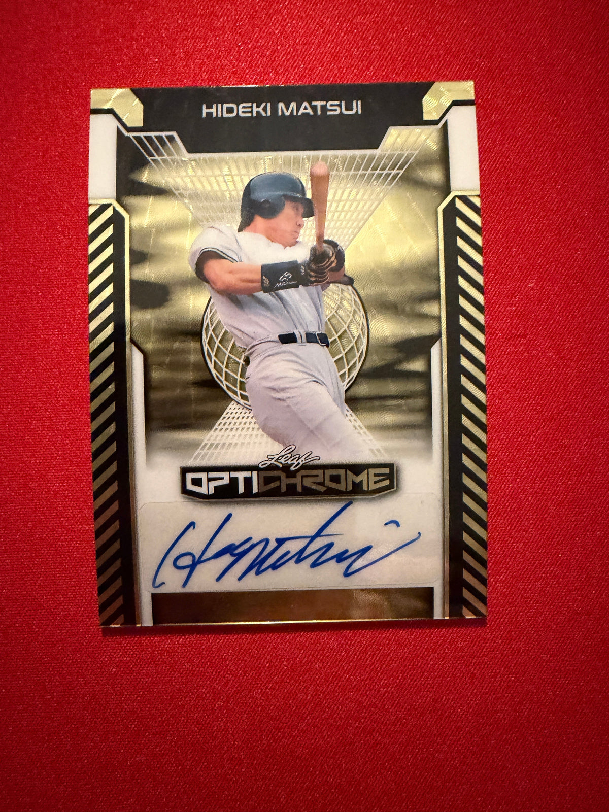 Hideki Matsui 2025 Leaf Optichrome Baseball Base Auto Gold Super Prismatic 1/1