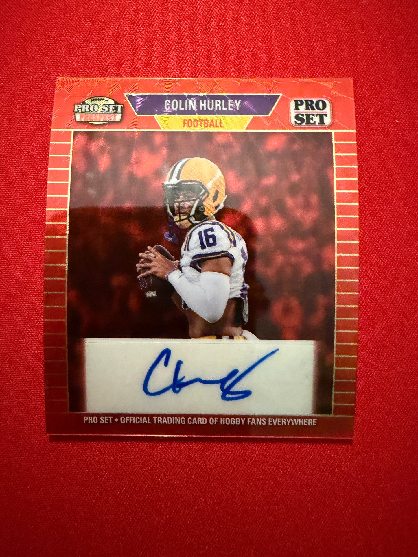 Colin Hurley 2026 Leaf Pro Set Metal 1989 Mini Auto Super Prismatic Red Flood 1/1