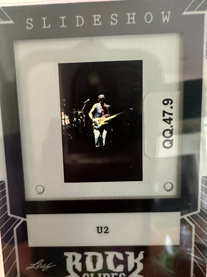 2026 Leaf Slideshow U2 Metal /25 BONO Cowboy Hat + The Edge + Adam Clayton LOT