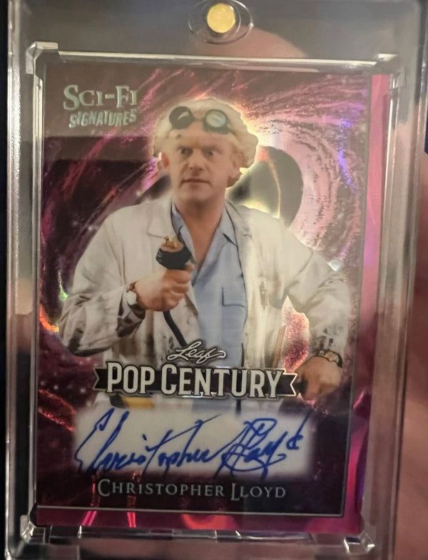 (2026/03/24) Christopher Lloyd - 2026 Leaf Pop Century Code Red 1/1 Auto