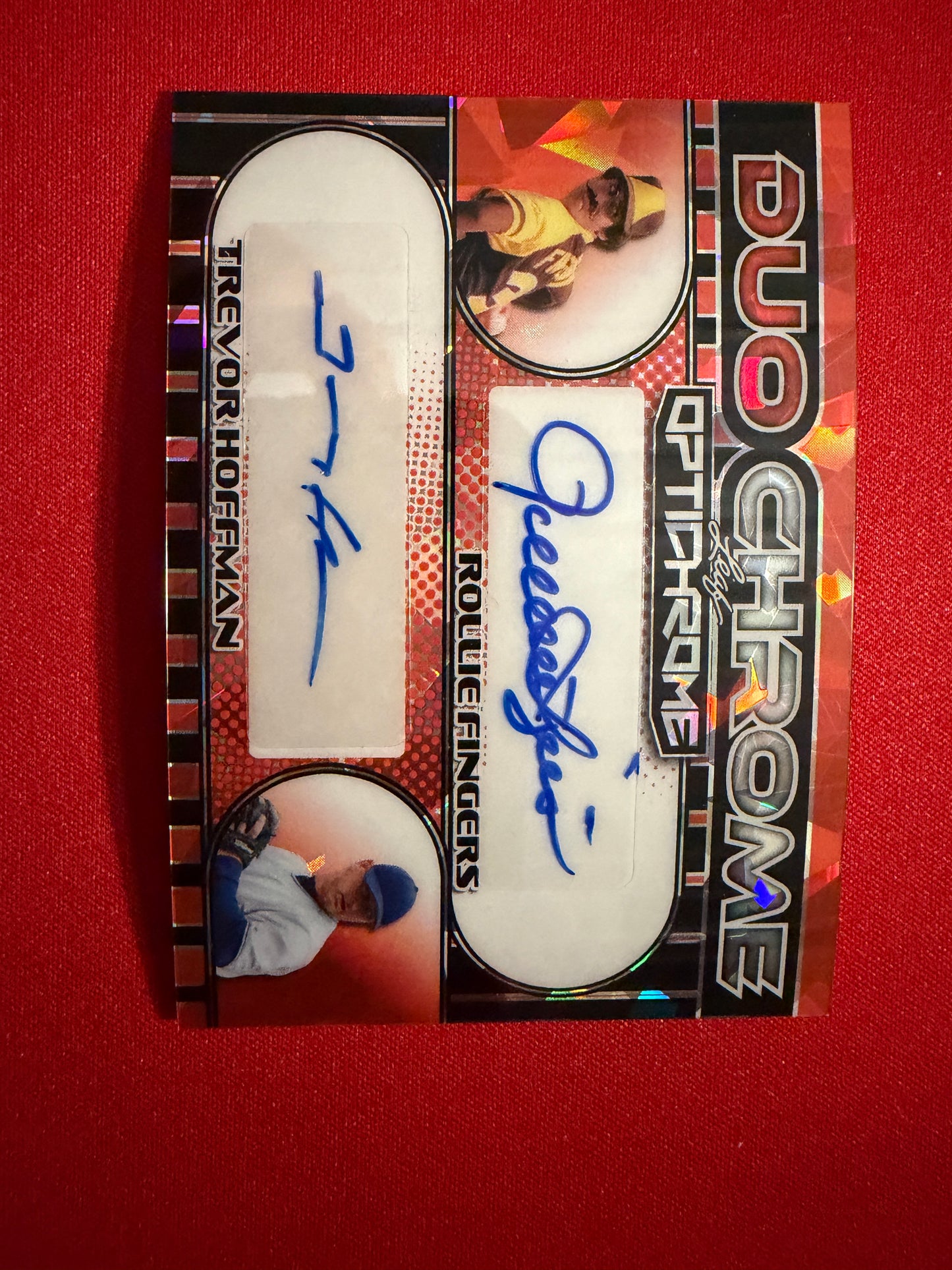 Rollie Fingers Trevor Hoffman 2025 Leaf Optichrome Baseball Duochrome Crystal 1/1