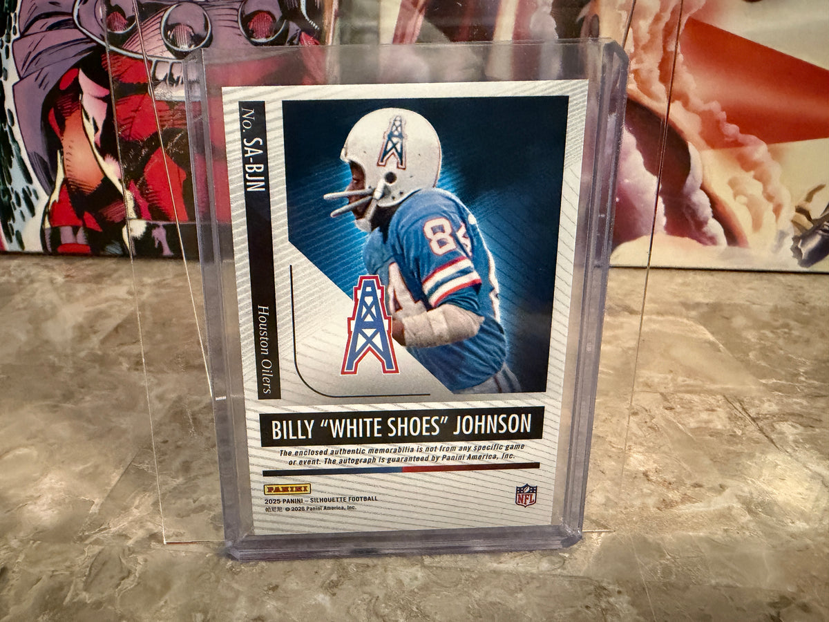 Billy White Shoes Johnson 2025 Panini Silhouette Football Autographs Patch /199