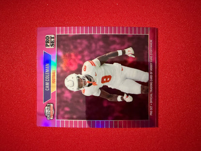 2026 Leaf Pro Set Metal Football Cam Coleman Talent Tornado Auto 1989 Mini Bookend Lot