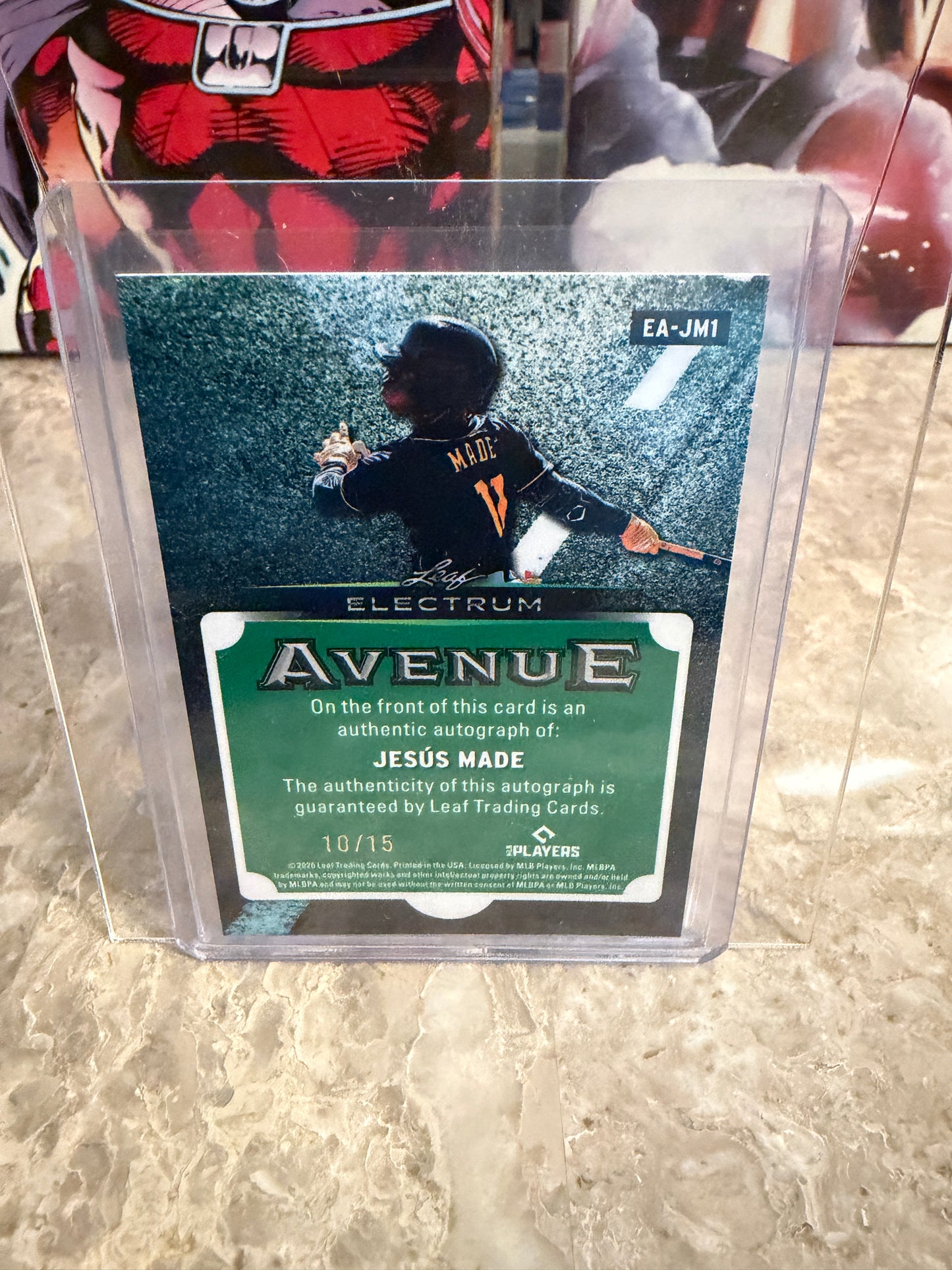 Jesús Made 2026 Leaf Electrum Baseball Electrum Avenue Autograph Bronze Parallel /15