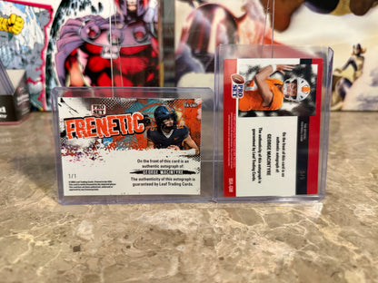 2026 Leaf Pro Set Football George MacIntyre Frenetic Super Gold Auto 2-Card Bookend Lot
