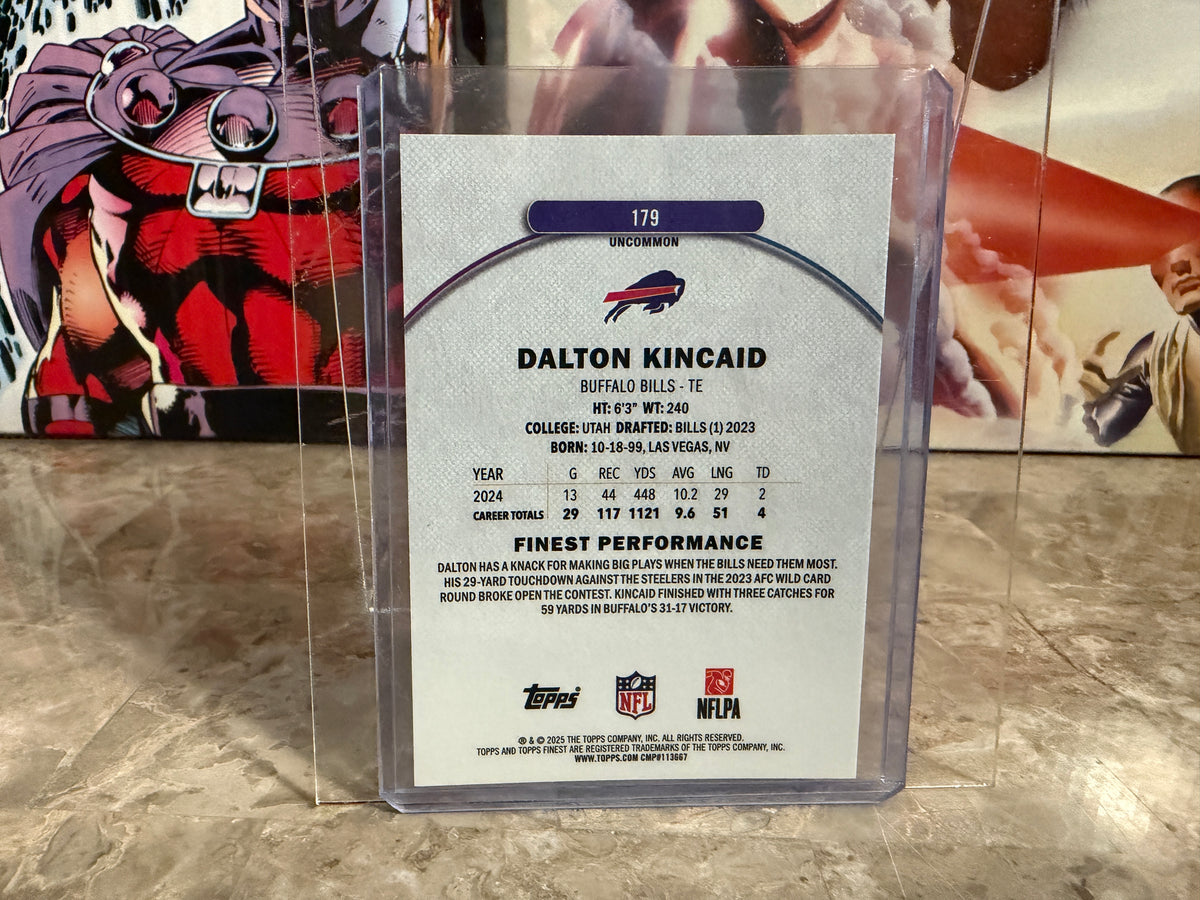 Dalton Kincaid 2025 Topps Finest Football Base Uncommon Black /15 #179