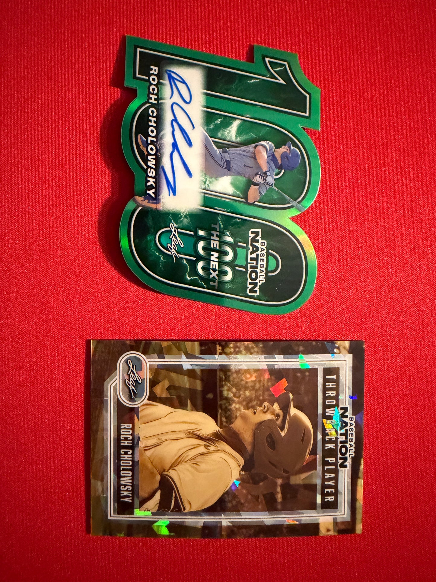 2026 Leaf Baseball Nation Roch Cholowsky Green Auto 3/5 Die-Cut & Silver /65 Lot