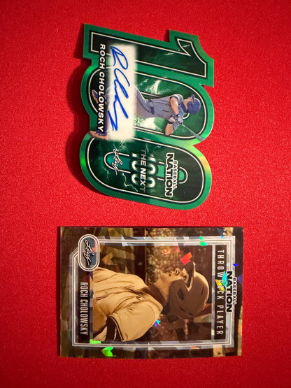 2026 Leaf Baseball Nation Roch Cholowsky Green Auto 3/5 Die-Cut & Silver /65 Lot