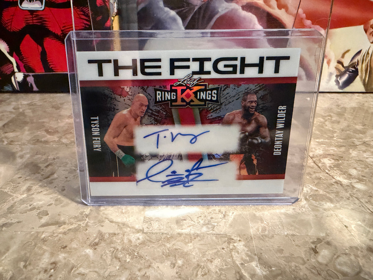 Tyson Fury Deontay Wilder 2026 Leaf Metal Ring Kings The Fight Dual Auto Red /4