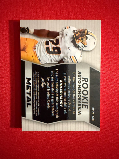 Ahmad Hardy 2026 Leaf Trinity Rookie Auto Memo Metal Multicolor Patch /5