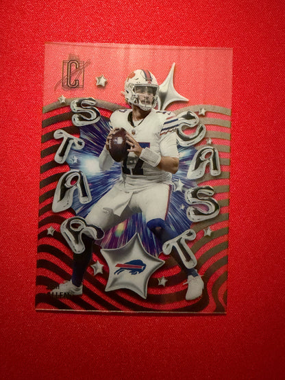 Josh Allen 2025 Topps Signature Class Football Star Cast Clear SSP #SC-16