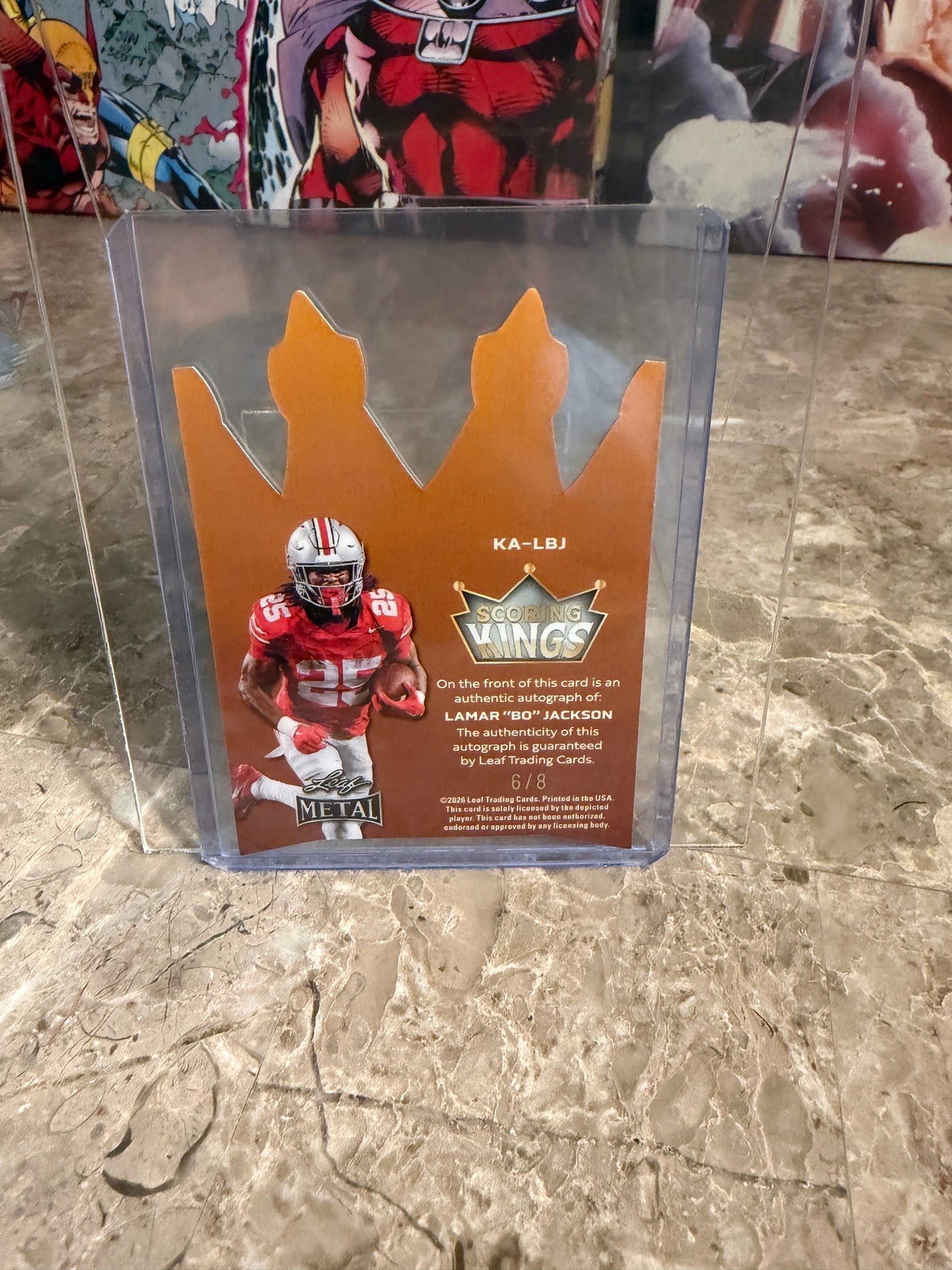 2026 Leaf Metal Football Lamar "Bo" Jackson Scoring Kings Auto /8