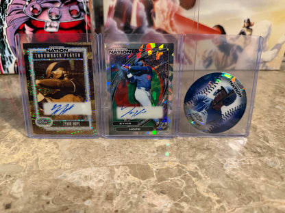2026 Leaf Baseball Nation Zyhir Hope Auto & Die-Cut 3-Card Lot