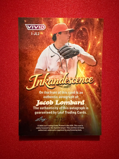 Jacob Lombard 2026 Leaf Vivid Inkadescence Auto /25