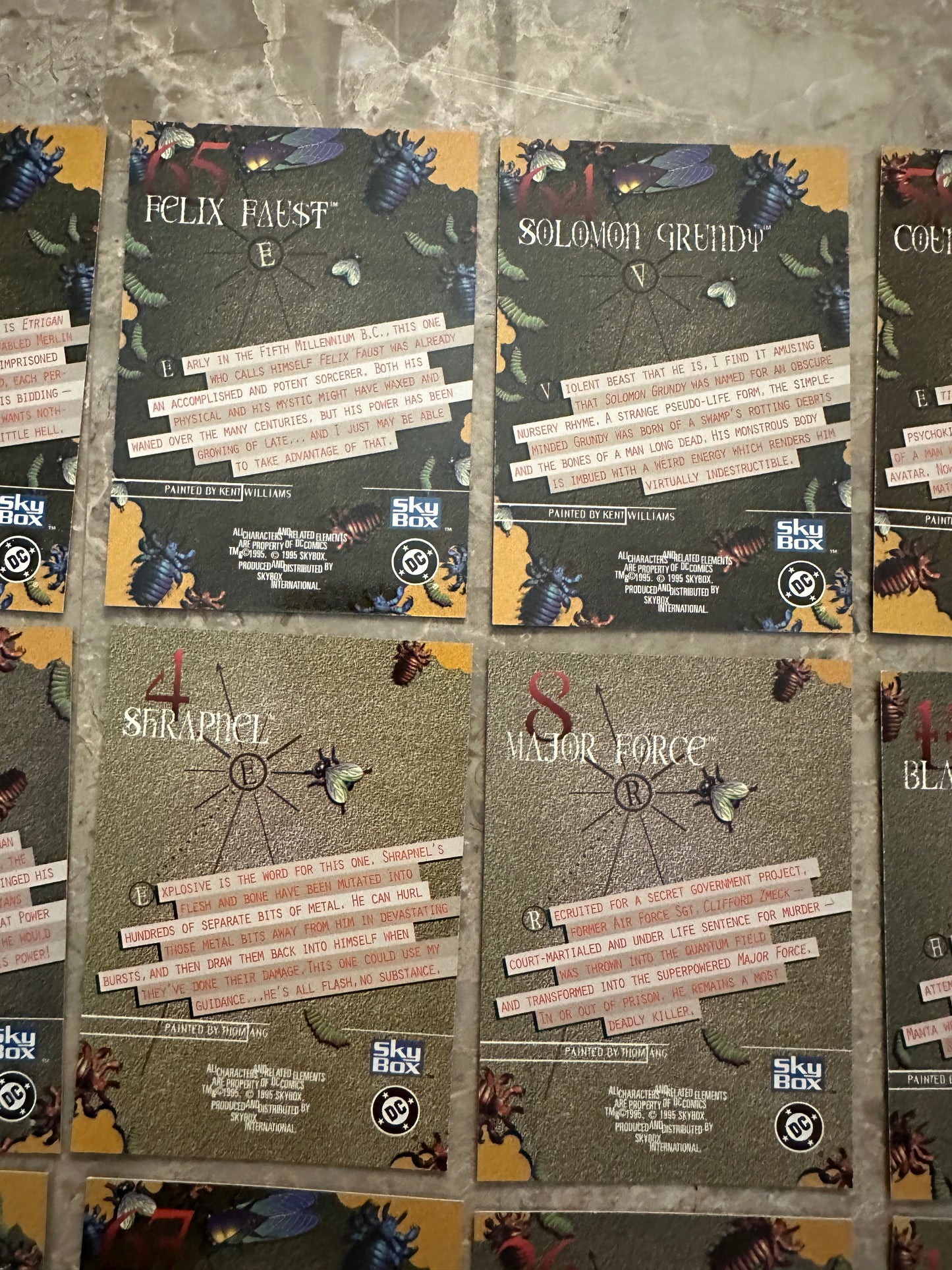 1995 Skybox DC Villains Dark Judgment Lot of 22 Unique