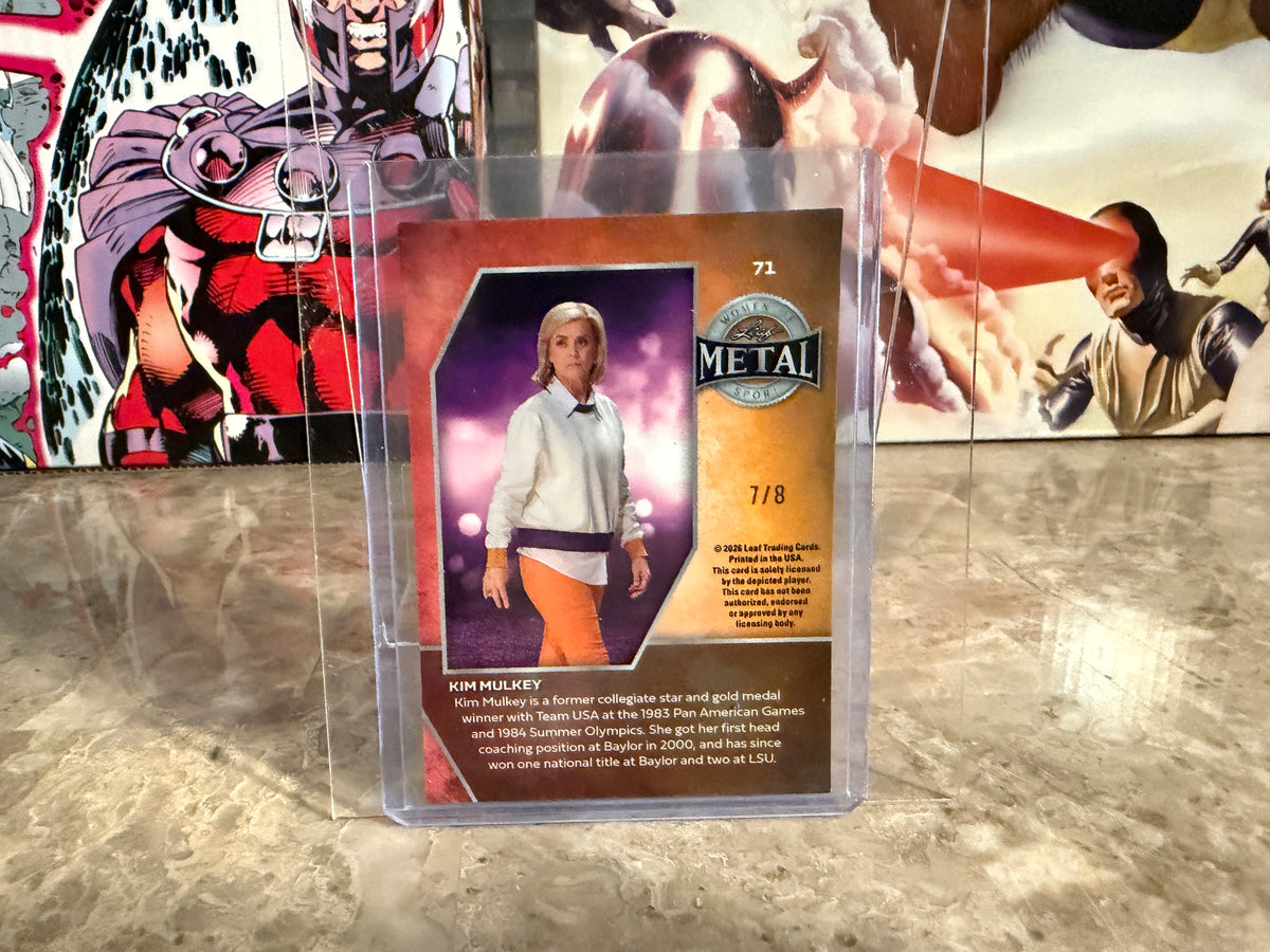 Kim Mulkey 2026 Leaf Women of Sport Base Platinum Prismatic /8 #71