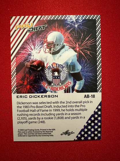 Eric Dickerson 2026 Leaf Paydirt Football All-Time All-Americans Green Parallel /10