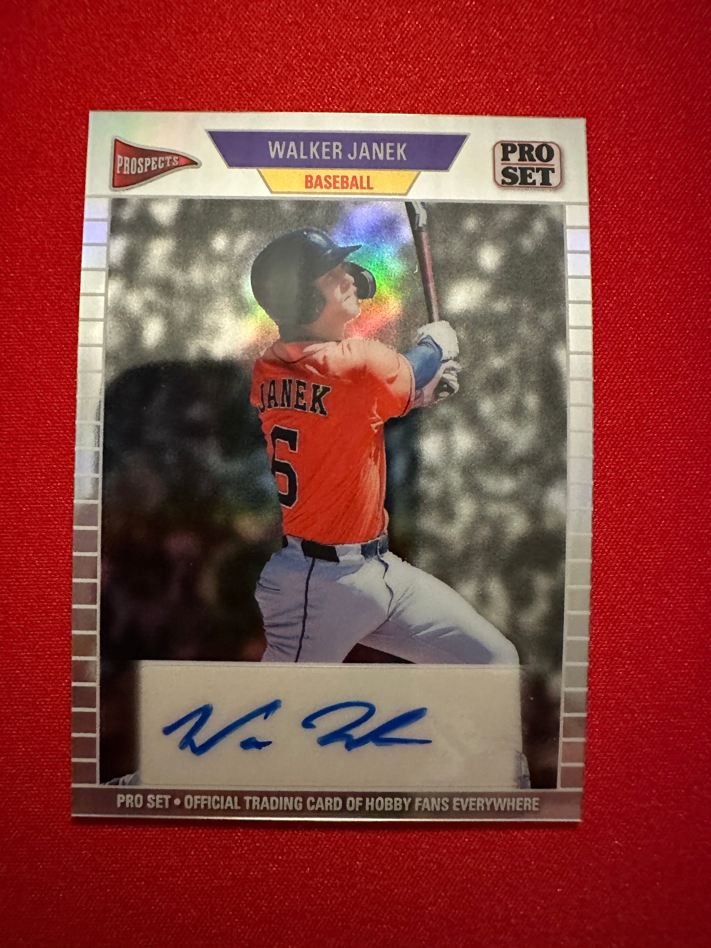 Walker Janek 2026 Pro Set 1989 Mini Silver Prismatic Autograph /20