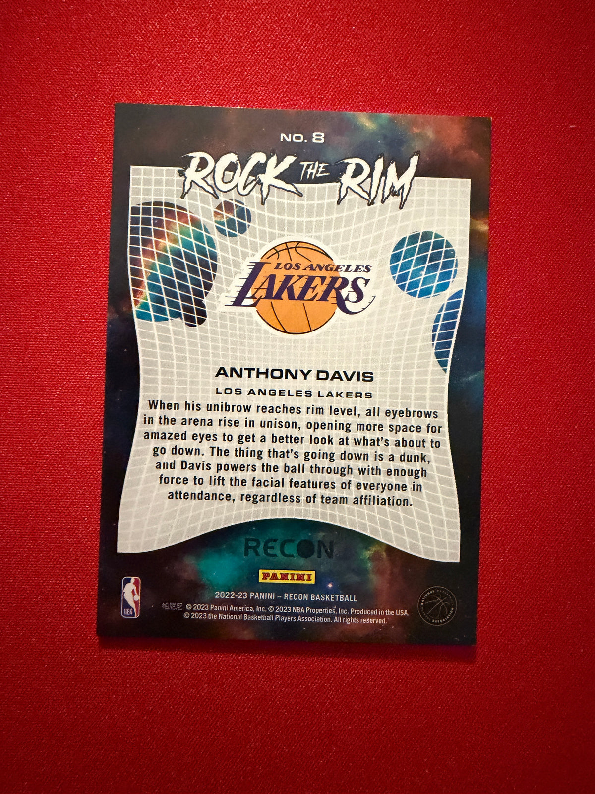 Anthony Davis 2022-23 Panini Recon Rock The Rim #8