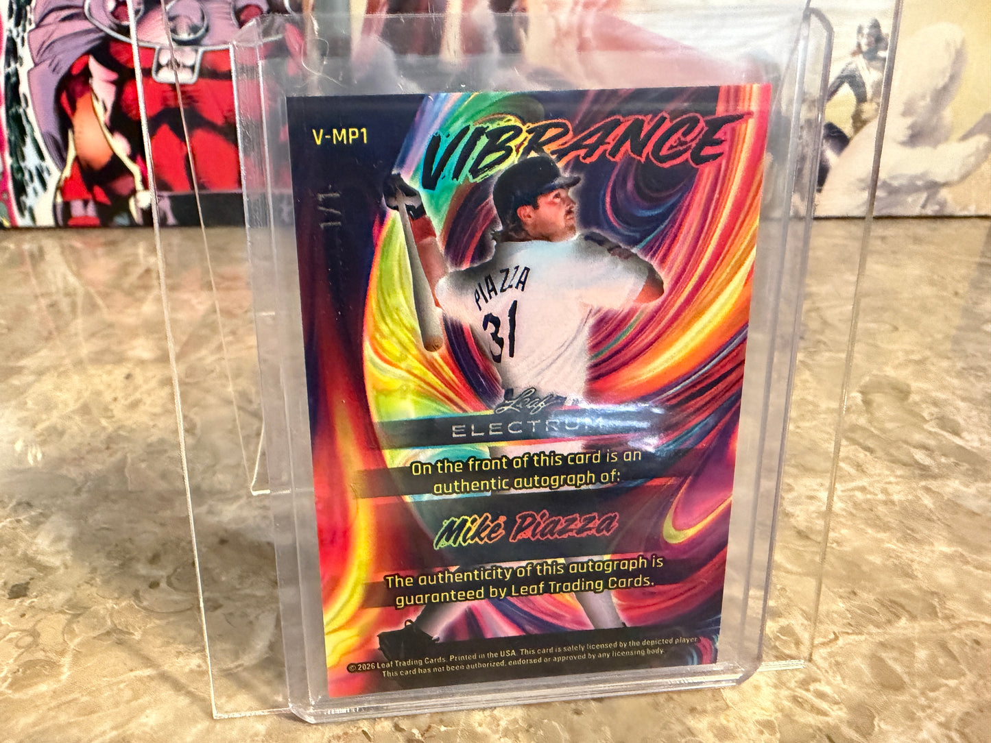 Mike Piazza 2026 Leaf Electrum Baseball Vibrance Auto Tie-Dye 1/1