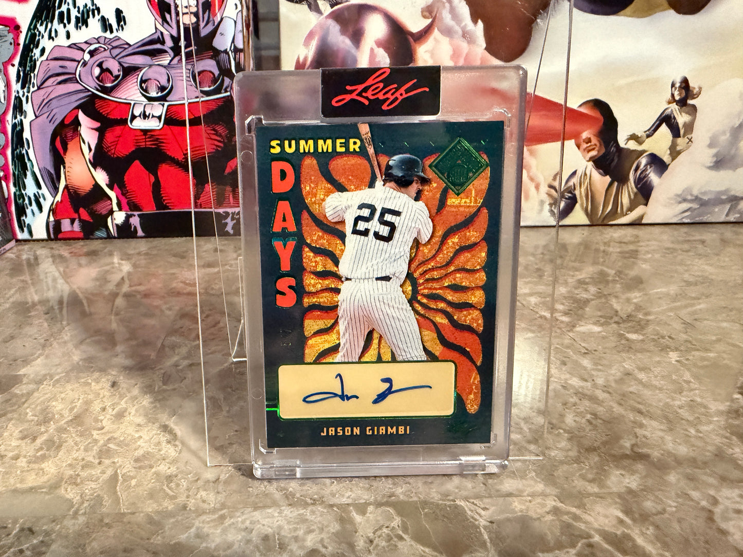 Jason Giambi 2026 Leaf Seasons In The Sun Summer Days Auto Green /7