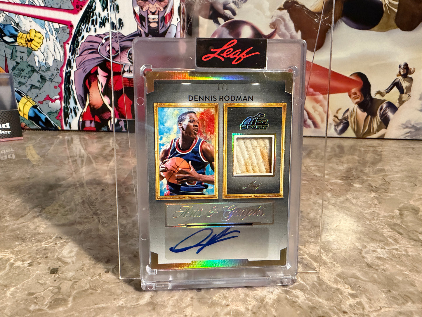 Dennis Rodman 2026 Leaf Art of Sport Arts & Graphs Patch Auto Gold 1/1