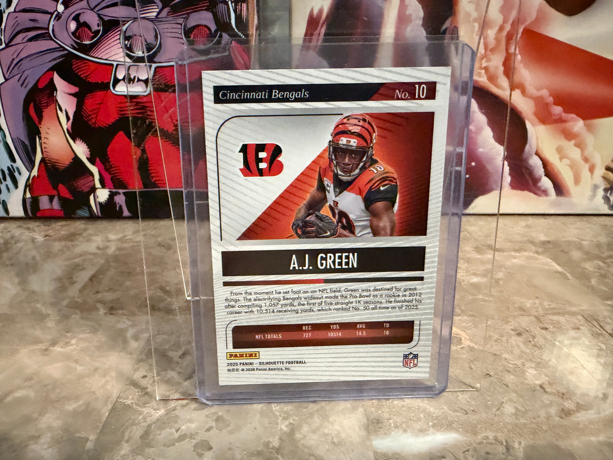AJ Green 2025 Panini Silhouette Football Base Red /75 #10
