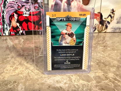 Liam Doyle 2025 Leaf Optichrome Baseball Base Auto Platinum /7