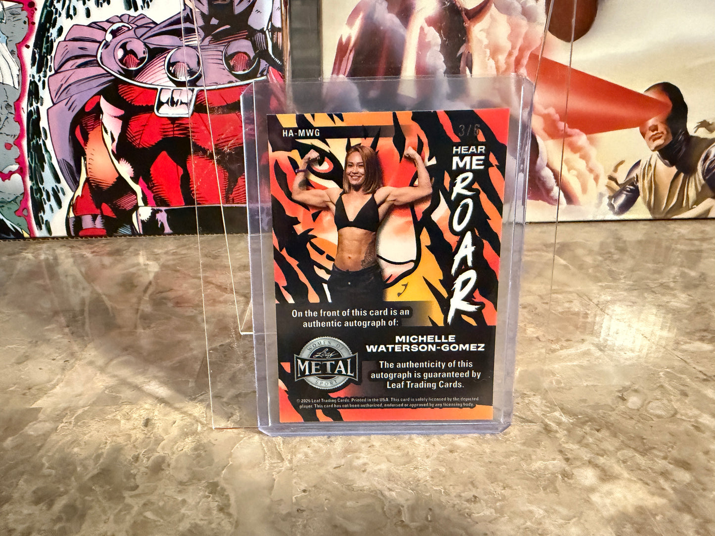 Michelle Waterson-Gomez 2026 Leaf Metal Women Of Sport Hear Me Roar Pink Auto