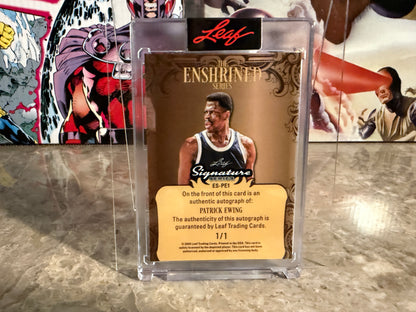 Patrick Ewing 2026 Leaf Signature Series Enshrined Auto Pink Crystal 1/1