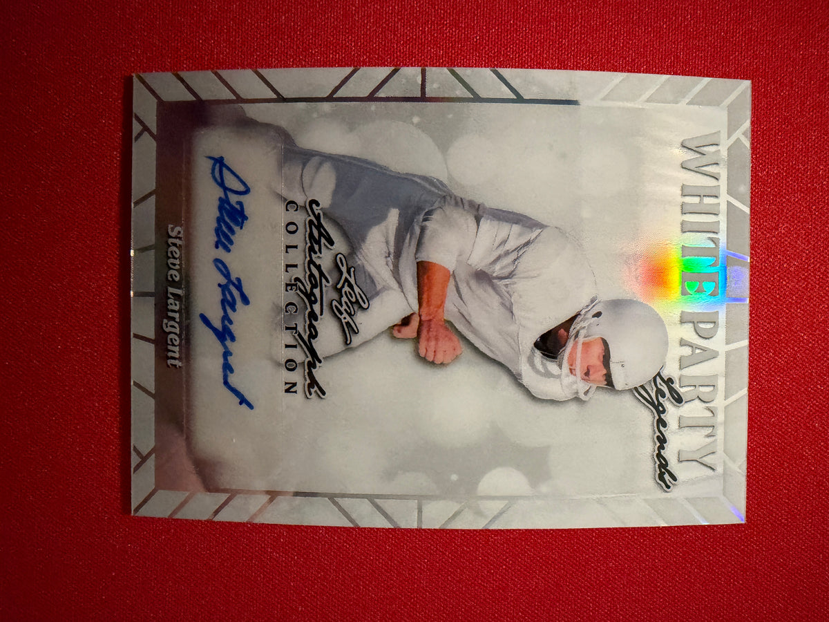 Steve Largent 2026 Leaf Autograph Collection White Party Legends Prismatic 1/1