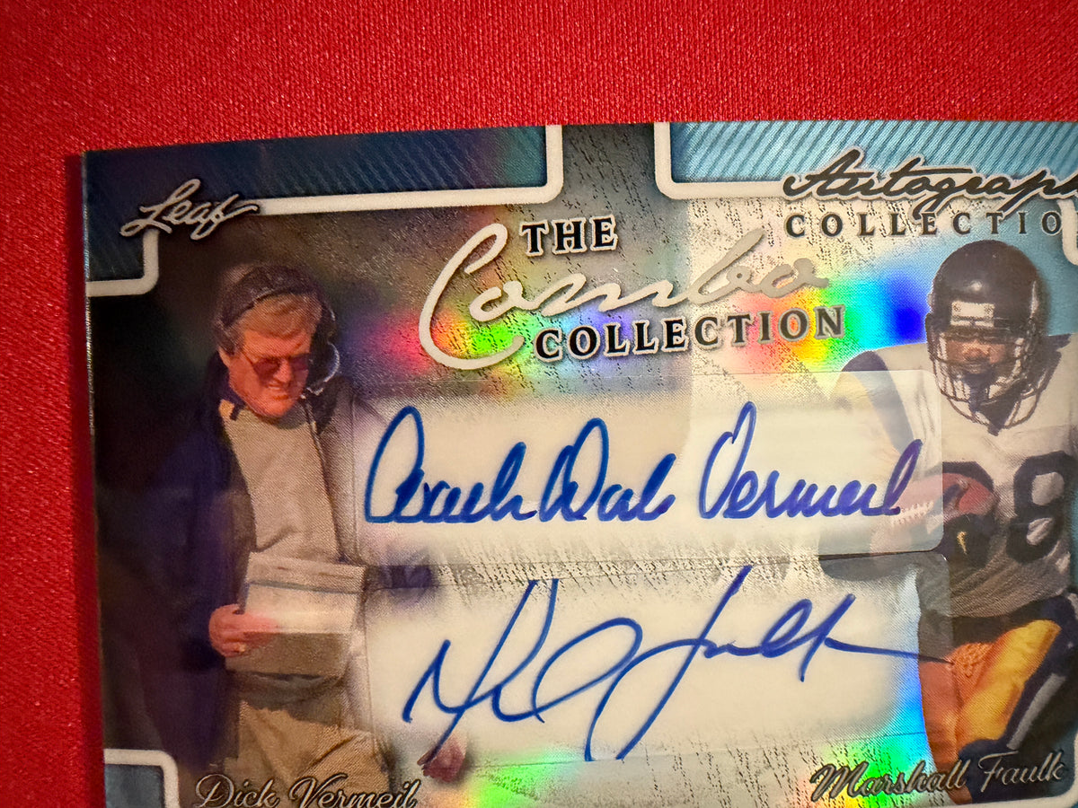 Marshall Faulk Dick Vermeil 2026 Leaf Autograph Collection Combo Dual Auto 1/1