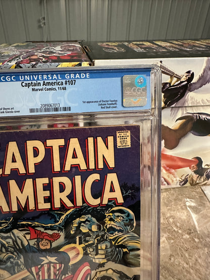 Captain America #107 CGC 4.0 OWTWP (1968 Marvel)