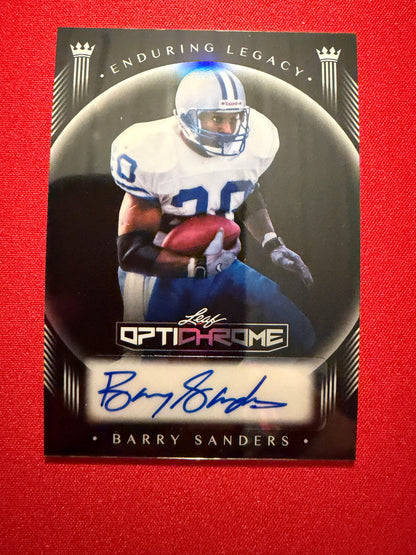 Barry Sanders 2026 Leaf Optichrome Football Enduring Legacy Auto Black 1/5