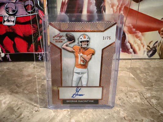 George MacIntyre 2026 Leaf Trinity Football Base Auto Bronze 1/75 Bookend