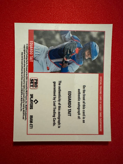Eduardo Tait 2026 Pro Set 1989 Mini Lazer Orange Autograph 1/1