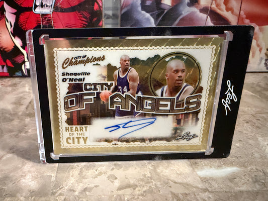 Shaquille O’Neal 2026 Leaf City of Champions Angels Auto Gold Super 1/1 Lakers