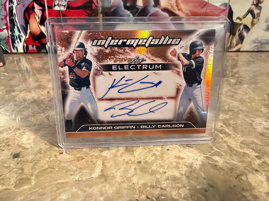 Konnor Griffin / Billy Carlson 2026 Leaf Electrum Intermetallic Auto Bronze /25