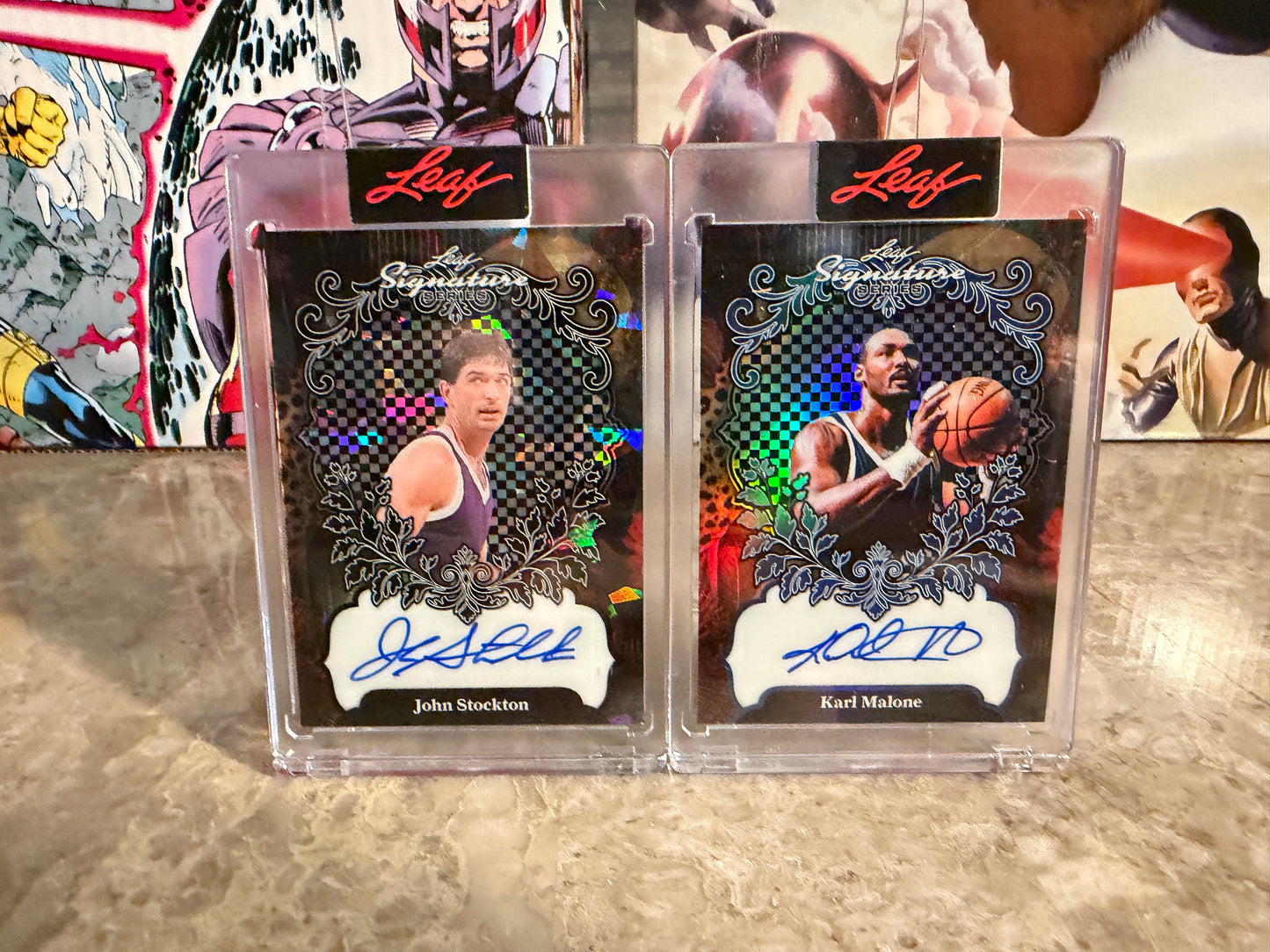 Karl Malone John Stockton 2026 Leaf Signature Series Sports Base Auto 1/1 Lot