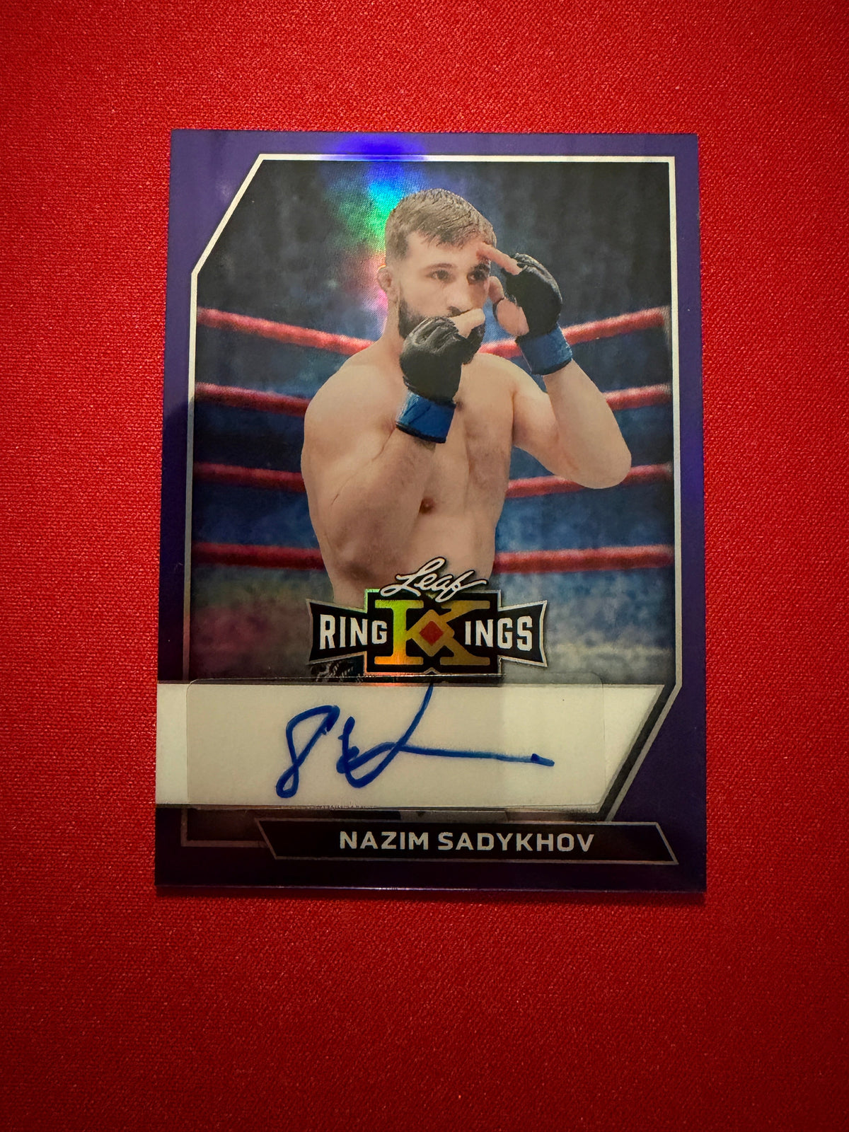 Nazim Sadykhov 2026 Leaf Metal Ring Kings Base Auto Purple /7