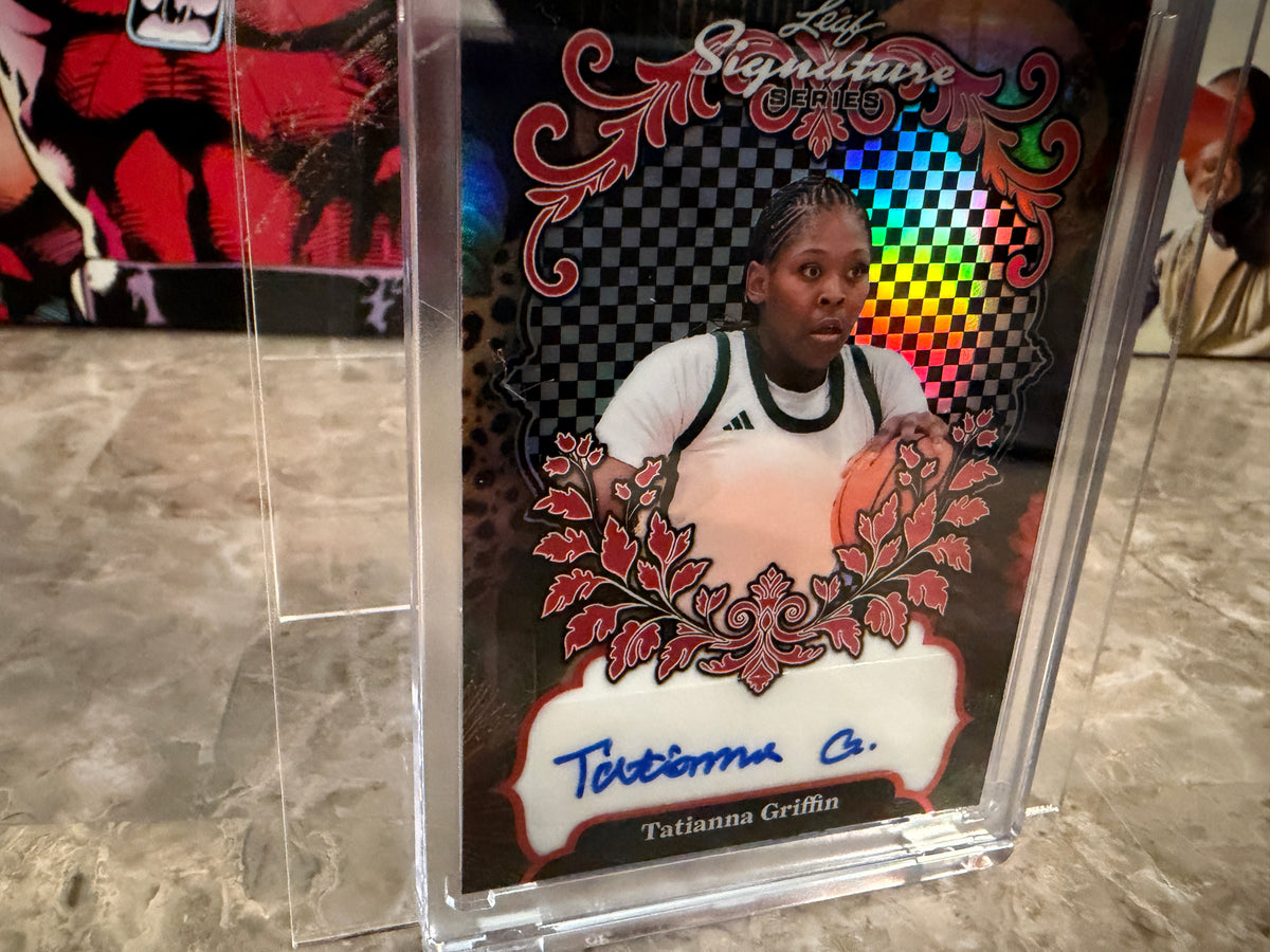 Tatianna Griffin 2026 Leaf Signature Series Base Auto Red Prismatic 1/1