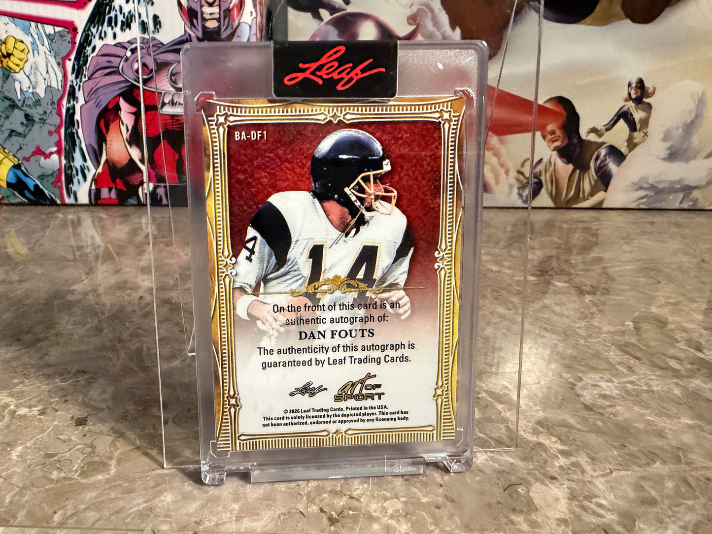 Dan Fouts 2026 Leaf Art of Sport Base Auto Purple /4