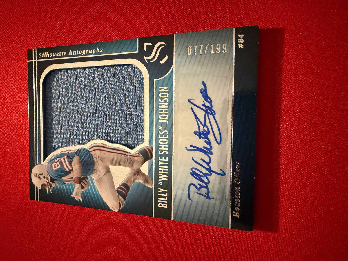Billy White Shoes Johnson 2025 Panini Silhouette Football Autographs Patch /199