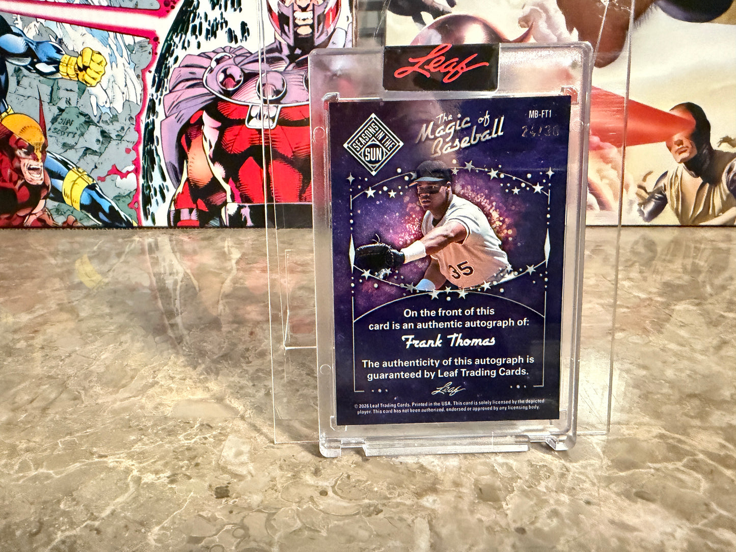Frank Thomas 2026 Leaf Seasons In the Sun Magic of Baseball Auto Silver /30