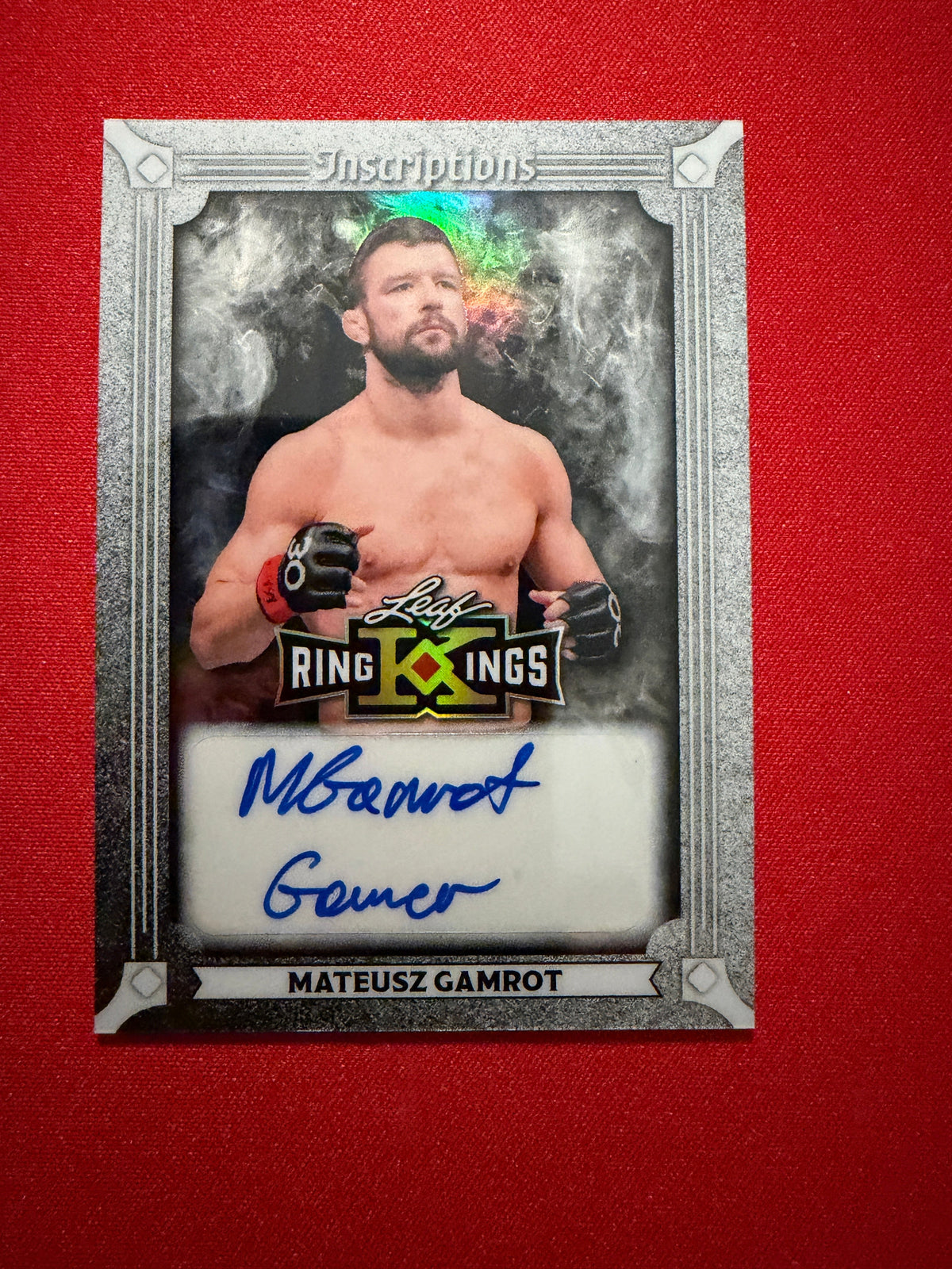 Mateusz Gamrot 2026 Leaf Metal Ring Kings Metal Inscriptions Gamer Auto 1/1