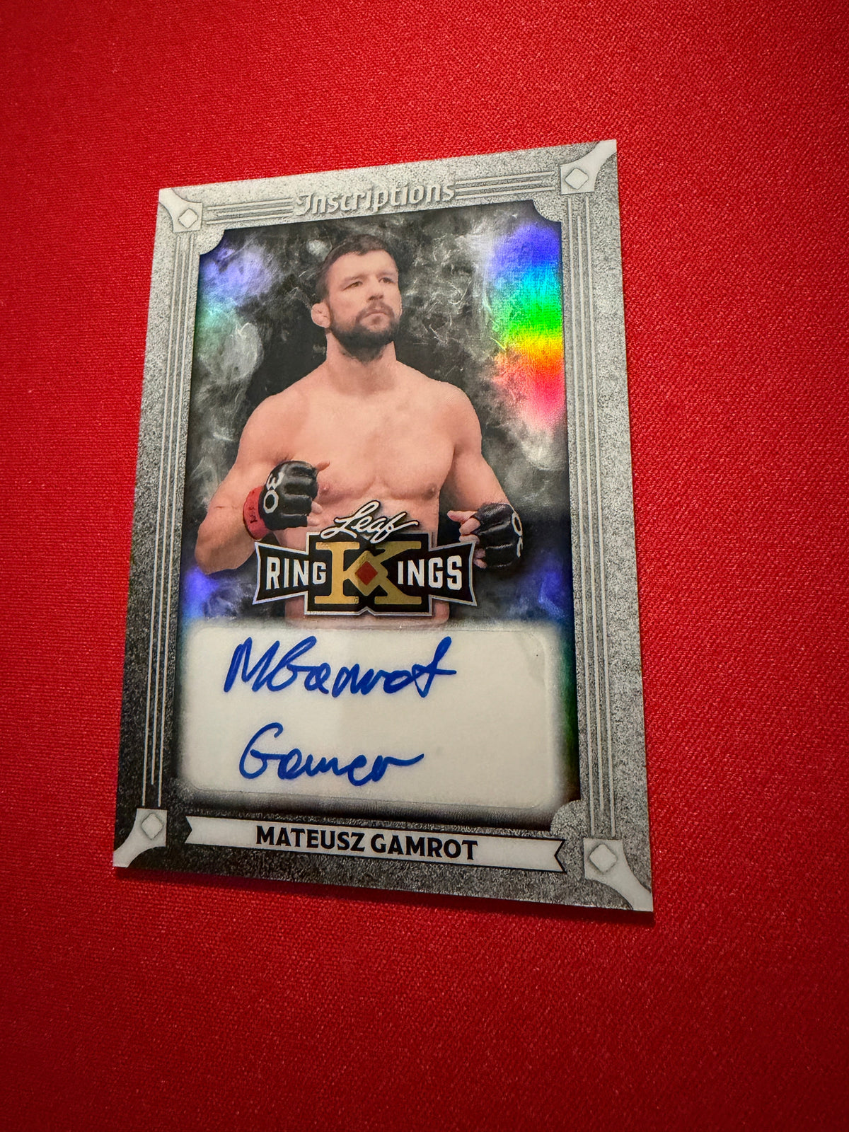 Mateusz Gamrot 2026 Leaf Metal Ring Kings Metal Inscriptions Gamer Auto 1/1