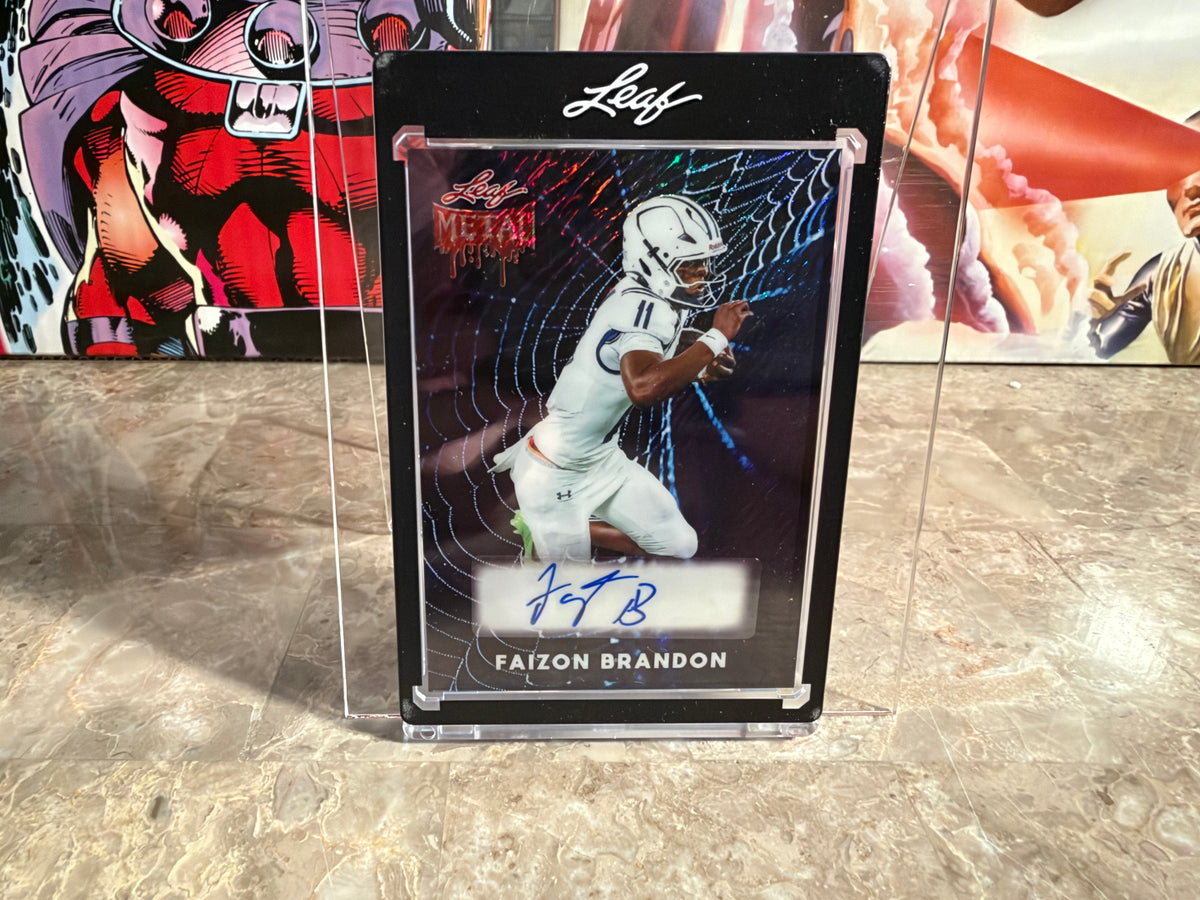 Faizon Brandon 2026 Leaf Metal Halloween Base Auto Spiderwebs Shimmer /13