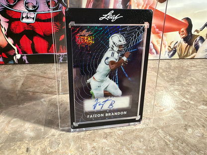 Faizon Brandon 2026 Leaf Metal Halloween Base Auto Spiderwebs Shimmer /13