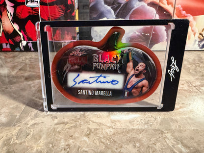 Santino Marcella 2026 Leaf Metal Halloween Black Pumpkin Auto Orange /3